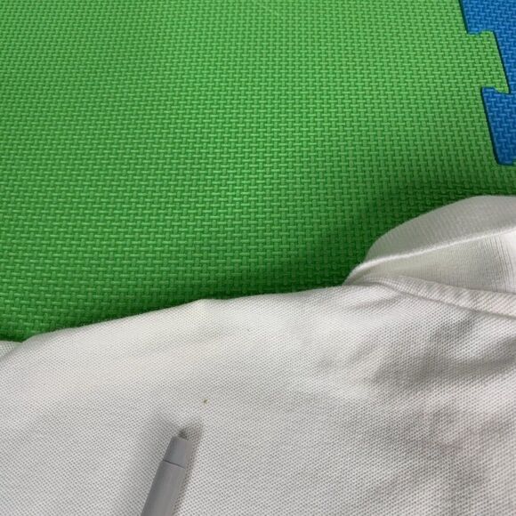 Master Collection Men’s Size XL 60's Two Ply Mercerized White Polo Shirt W/ Logo - Picture 14 of 15